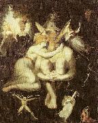 Johann Heinrich Fuseli Titania is leevtallig met Bottom met de daare Eselkopp oil